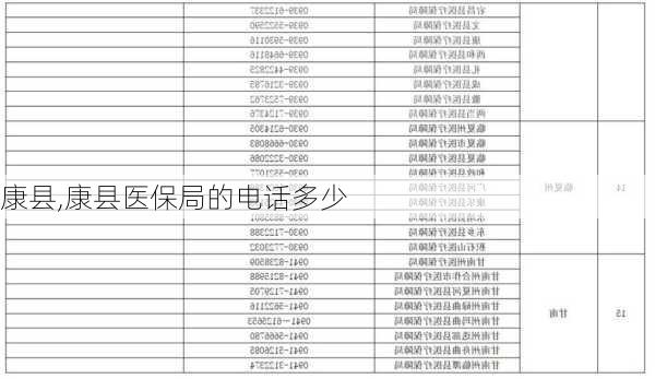 康县,康县医保局的电话多少-第2张图片-呼呼旅行网