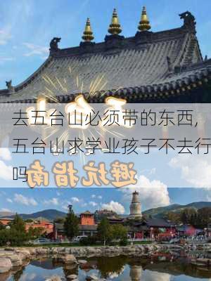 去五台山必须带的东西,五台山求学业孩子不去行吗-第1张图片-呼呼旅行网