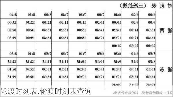 轮渡时刻表,轮渡时刻表查询-第3张图片-呼呼旅行网