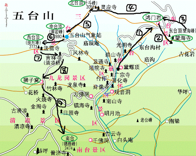 五台山景区介绍,五台山景区图片 路线图-第3张图片-呼呼旅行网