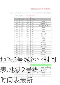 地铁2号线运营时间表,地铁2号线运营时间表最新-第2张图片-呼呼旅行网