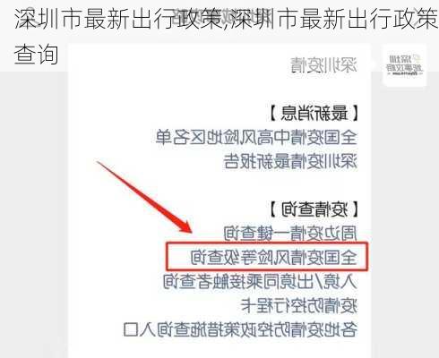 深圳市最新出行政策,深圳市最新出行政策查询-第3张图片-呼呼旅行网