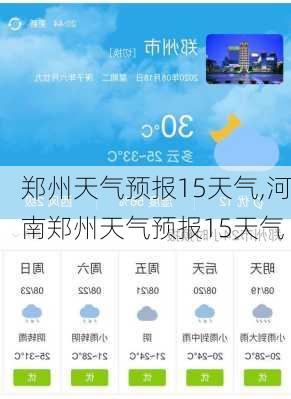 郑州天气预报15天气,河南郑州天气预报15天气-第3张图片-呼呼旅行网