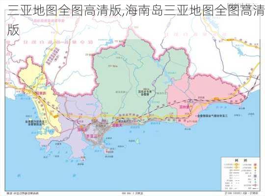 三亚地图全图高清版,海南岛三亚地图全图高清版