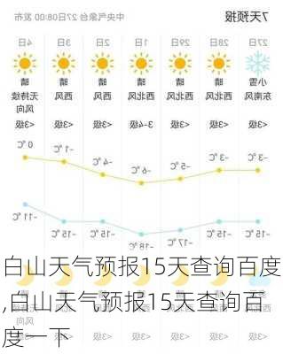 白山天气预报15天查询百度,白山天气预报15天查询百度一下-第2张图片-呼呼旅行网