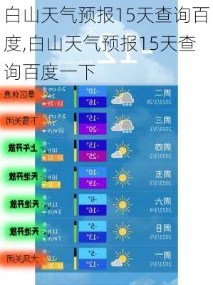 白山天气预报15天查询百度,白山天气预报15天查询百度一下-第3张图片-呼呼旅行网