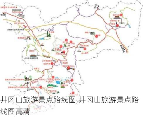 井冈山旅游景点路线图,井冈山旅游景点路线图高清-第1张图片-呼呼旅行网