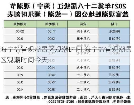 海宁盐官观潮景区观潮时间,海宁盐官观潮景区观潮时间今天-第3张图片-呼呼旅行网