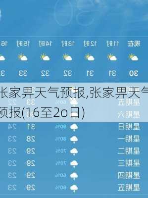 张家畀天气预报,张家畀天气预报(16至2o日)-第3张图片-呼呼旅行网