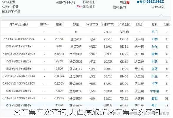 火车票车次查询,去西藏旅游火车票车次查询-第1张图片-呼呼旅行网