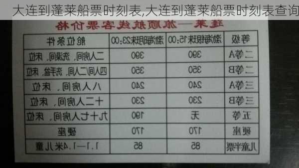 大连到蓬莱船票时刻表,大连到蓬莱船票时刻表查询-第2张图片-呼呼旅行网