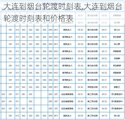 大连到烟台轮渡时刻表,大连到烟台轮渡时刻表和价格表-第2张图片-呼呼旅行网