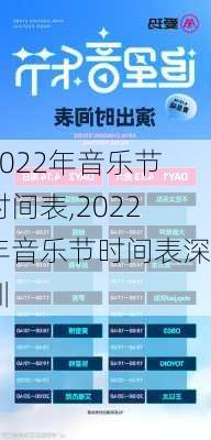 2022年音乐节时间表,2022年音乐节时间表深圳-第1张图片-呼呼旅行网