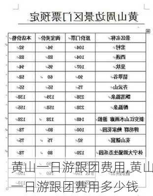 黄山一日游跟团费用,黄山一日游跟团费用多少钱-第1张图片-呼呼旅行网