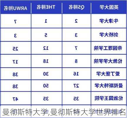 曼彻斯特大学,曼彻斯特大学世界排名-第1张图片-呼呼旅行网