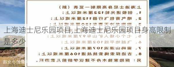 上海迪士尼乐园项目,上海迪士尼乐园项目身高限制是多少-第1张图片-呼呼旅行网