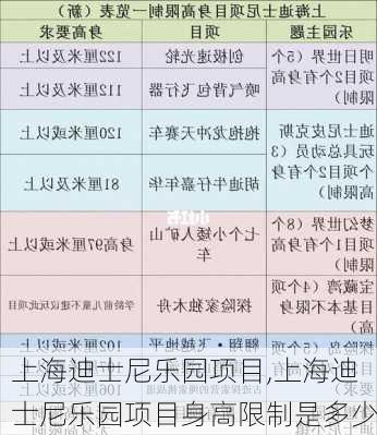 上海迪士尼乐园项目,上海迪士尼乐园项目身高限制是多少-第2张图片-呼呼旅行网