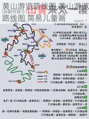 黄山游览路线图,黄山游览路线图 简易儿童画-第2张图片-呼呼旅行网