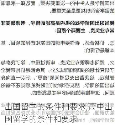 出国留学的条件和要求,高中出国留学的条件和要求-第3张图片-呼呼旅行网