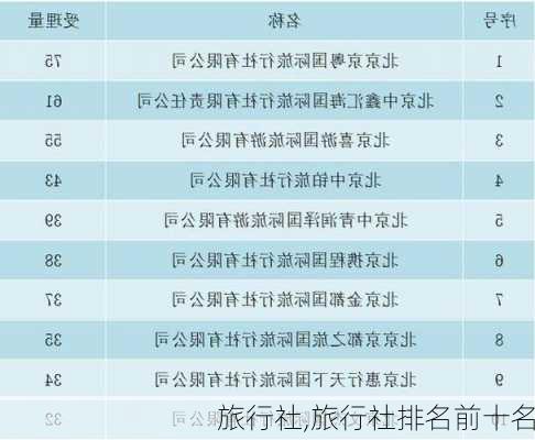 旅行社,旅行社排名前十名-第3张图片-呼呼旅行网