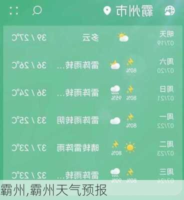 霸州,霸州天气预报